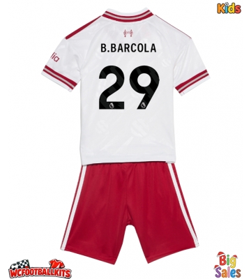 Liverpool Bradley Barcola #29 Replica Away Stadium Kit for Kids 2026-27 Short Sleeve (+ pants)